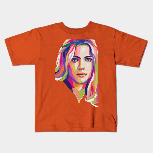 Scarlett Johansson Kids T-Shirt by Wpap_ayy